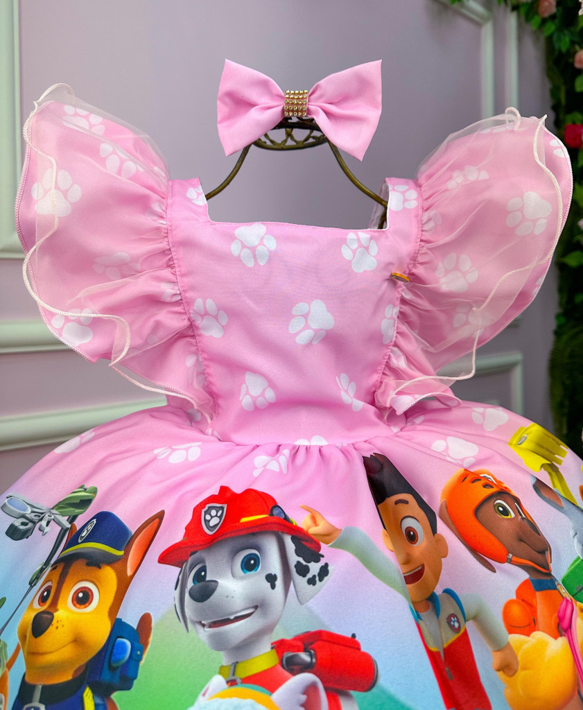 Vestido Temáticos Kids Esquadrão Canino