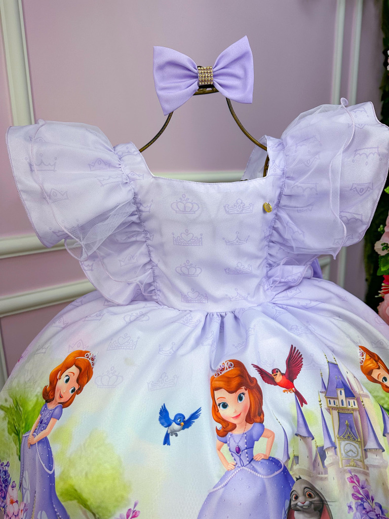 Vestido Temáticos Kids Princesa Sofia