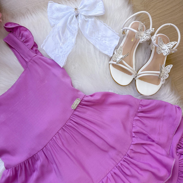 Vestido Banana Club Mariana Modinha Lilas