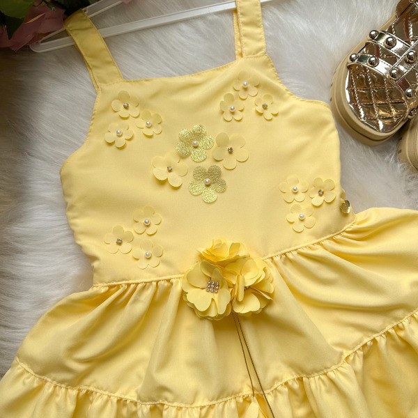 Vestido Blogueirinha Cecilia Amarelo