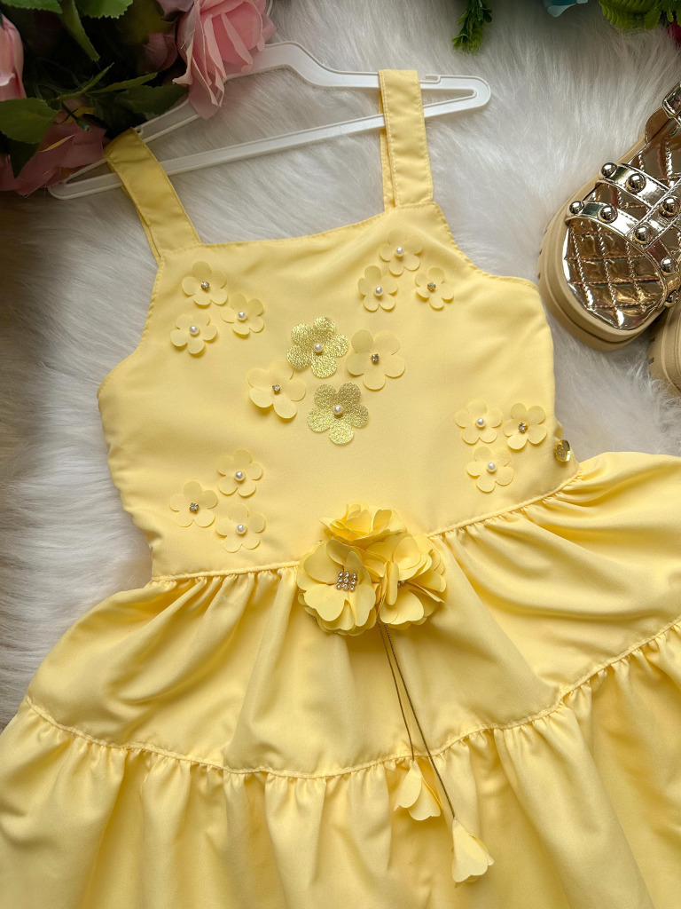 Vestido Blogueirinha Cecilia Amarelo