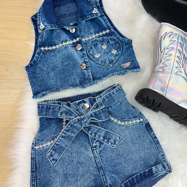 Conjunto Blogueirinha Boiadeira Marcely Jeans