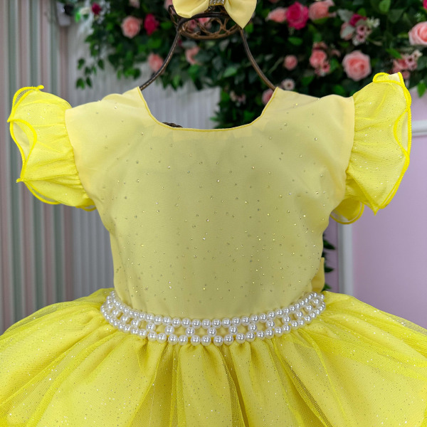 Vestido Ysa Kids Belinda Amarelo