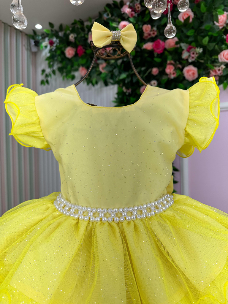 Vestido Ysa Kids Belinda Amarelo