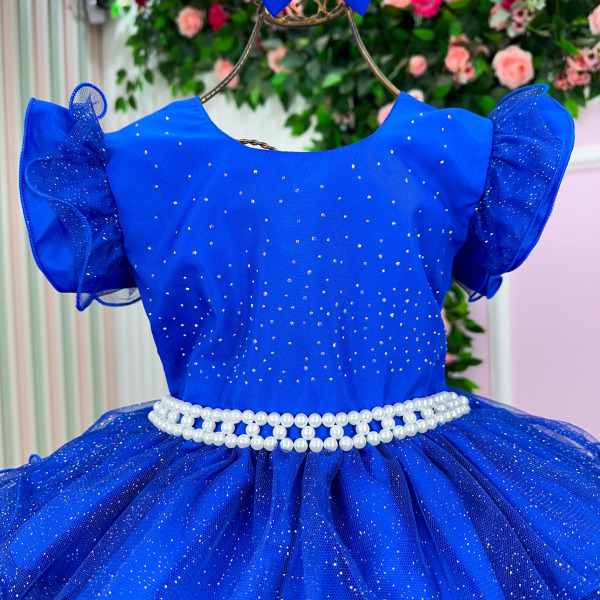 Vestido Ysa Kids Belinda Azul Royal