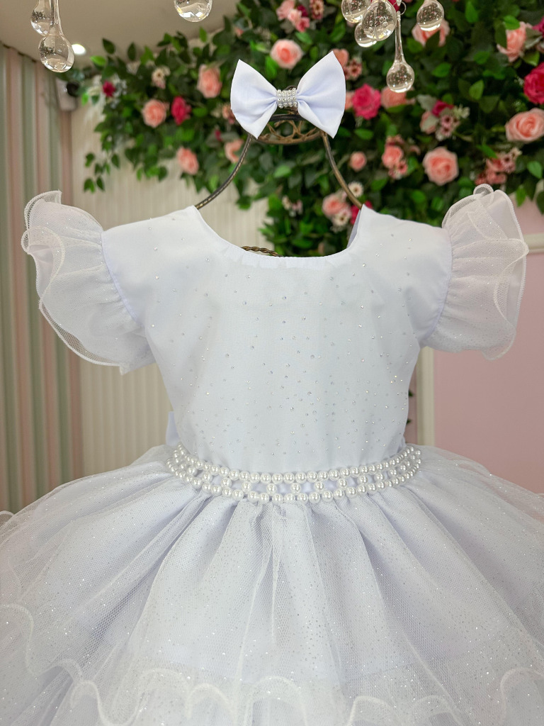 Vestido Ysa Kids Belinda Branco