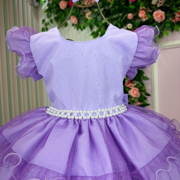 Vestido Ysa Kids Belinda Lilás