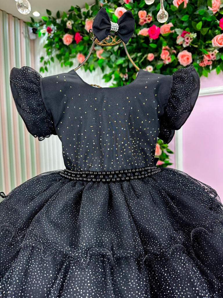 Vestido Ysa Kids Belinda Preto