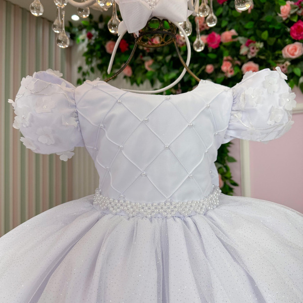 Vestido Bella Child Veronica Branco