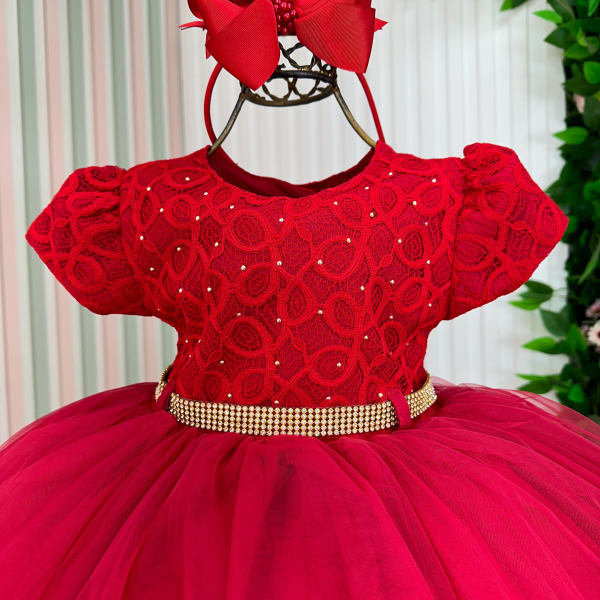 Vestido Menina Bonita Holly Vermelho