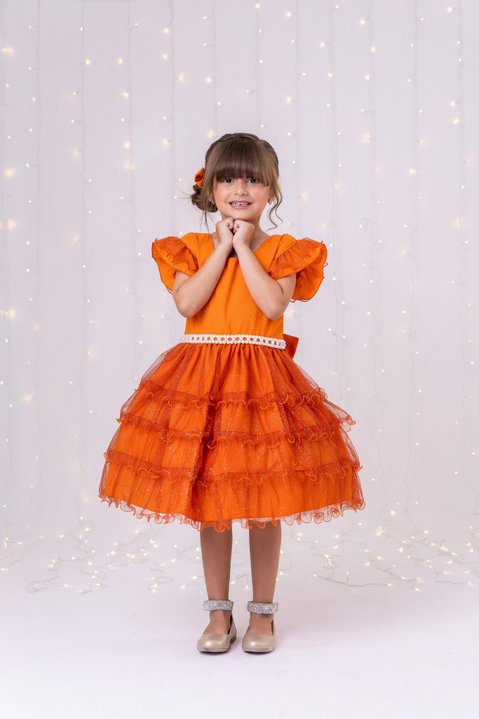 Vestido Ysa Kids Belinda Terracota