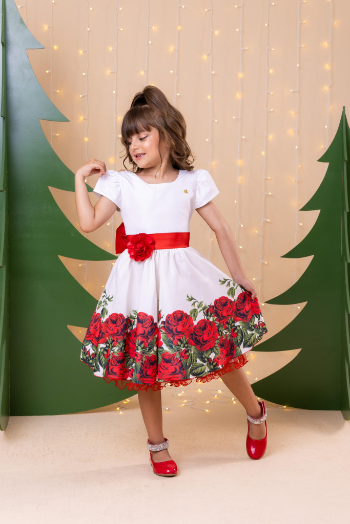 Vestido Banana Club Fernanda Branco Floral