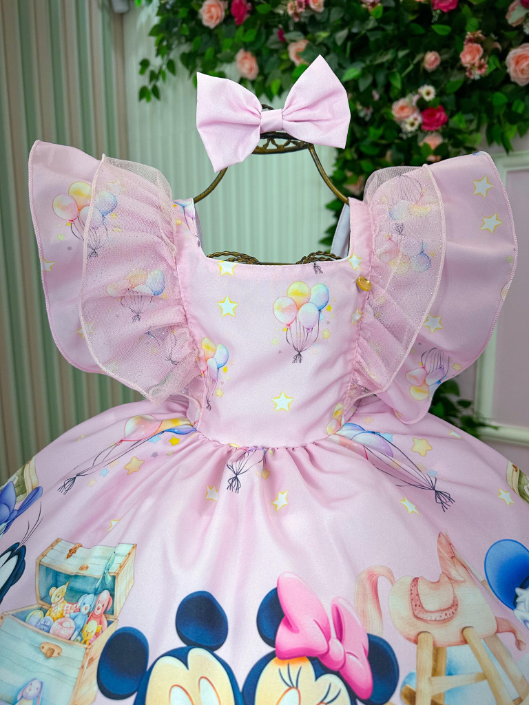 Vestido Temáticos Kids Turma Mickey Mouse Baby Disney