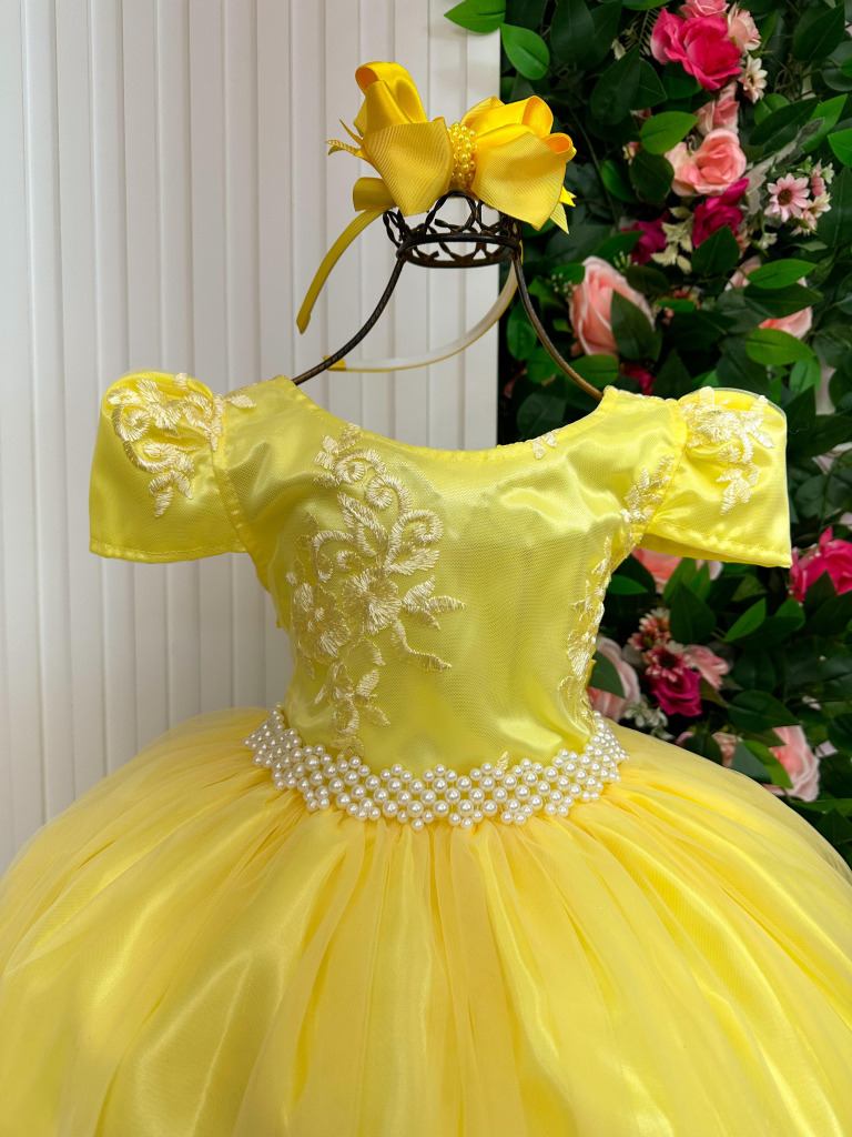 Vestido Enjoy Longo Jaqueline Amarelo