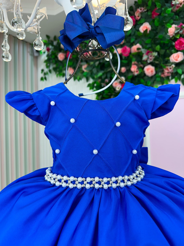 Vestido Ysa Kids Francine Azul Royal
