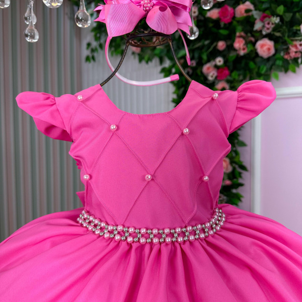 Vestido Ysa Kids Francine Rosa Chiclete