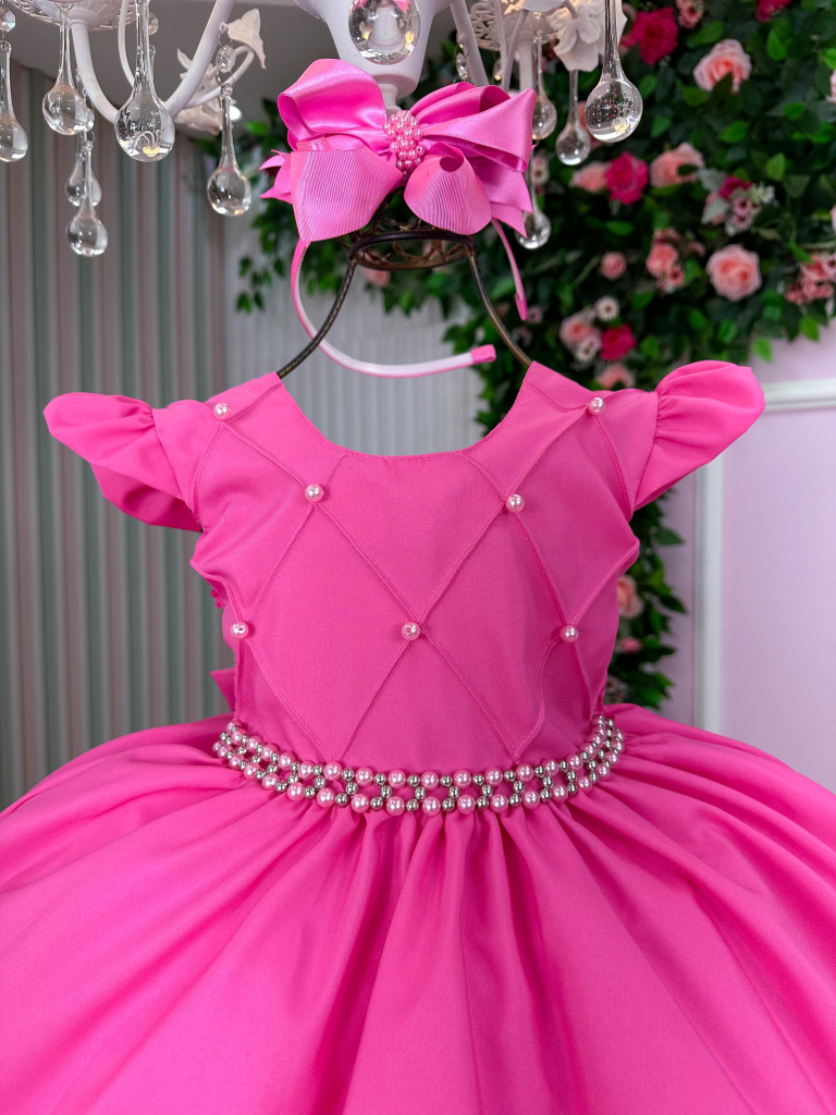 Vestido Ysa Kids Francine Rosa Chiclete