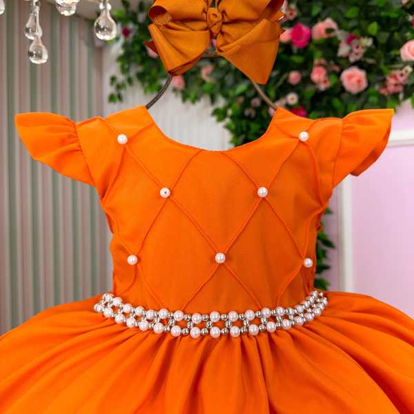 Vestido Ysa Kids Francine Terracota