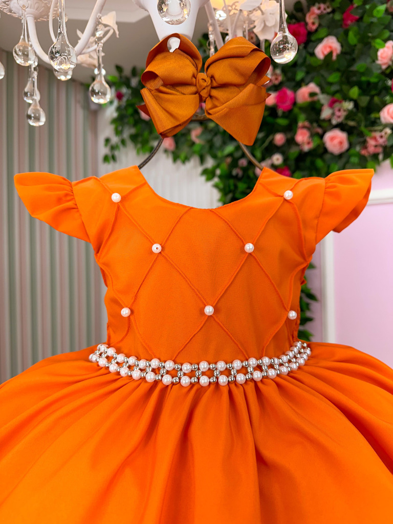 Vestido Ysa Kids Francine Terracota