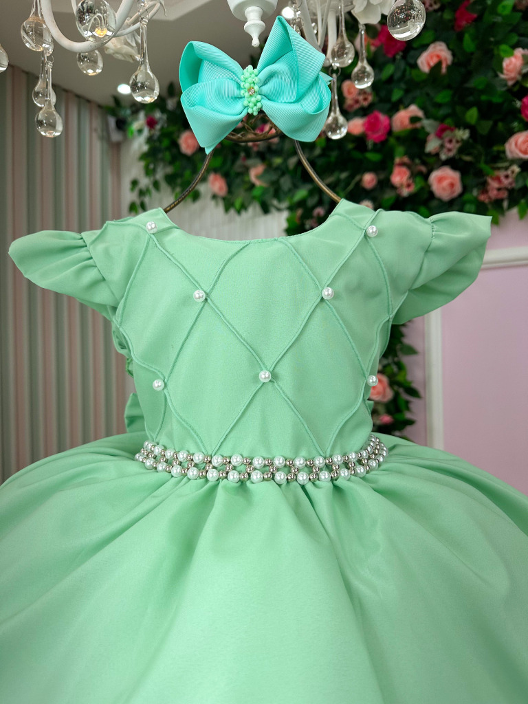 Vestido Ysa Kids Francine Verde Oliva