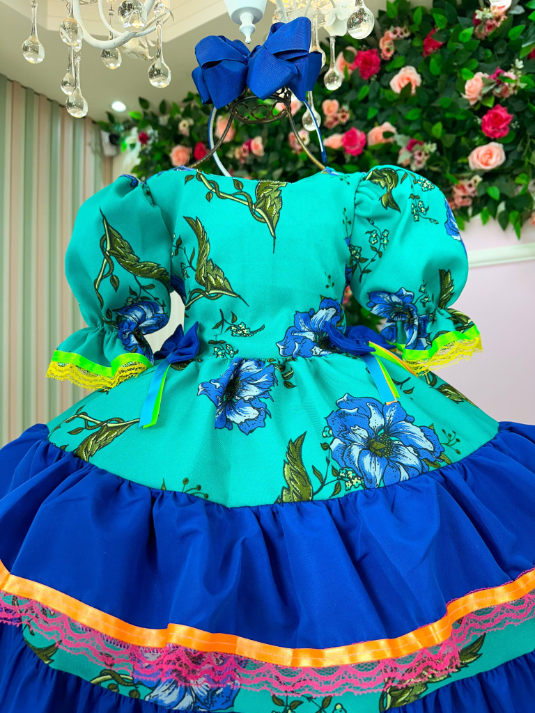 Vestido Banana Club Junino Luxo Arraia da Floresta