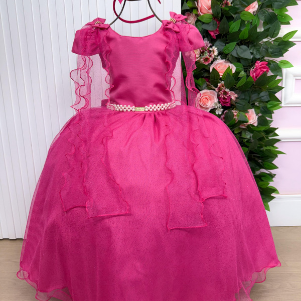 Vestido Banana Club Longo Diamante Pink