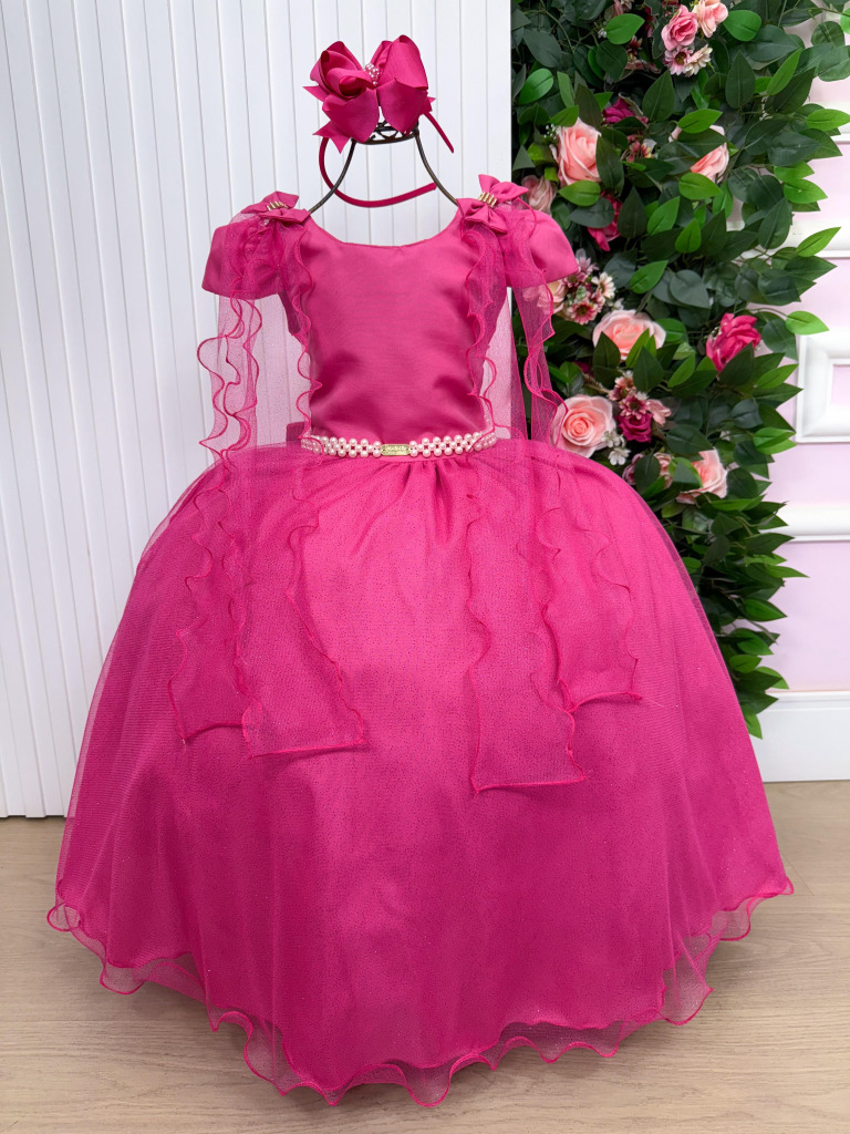 Vestido Banana Club Longo Diamante Pink
