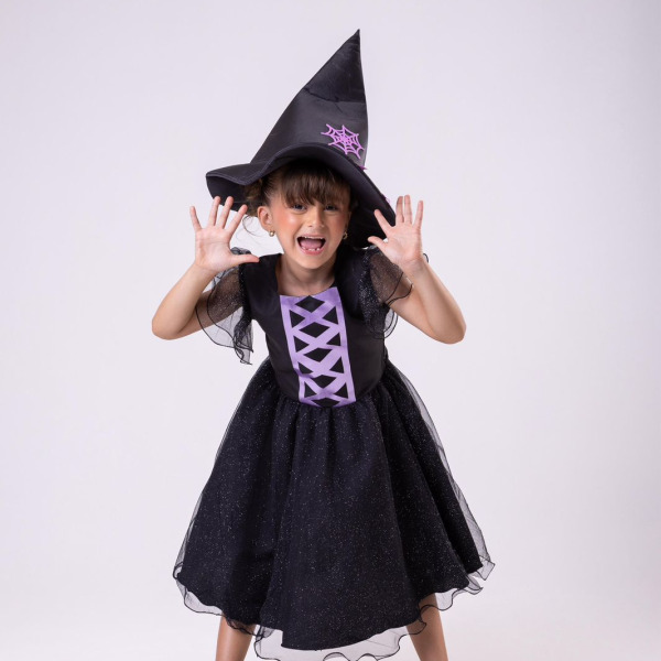 Vestido Tematicos Kids Halloween Encanto Sombrio