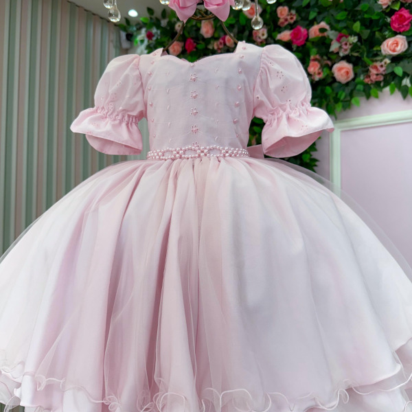 Vestido Bella Child Priscila Rosa Bebe