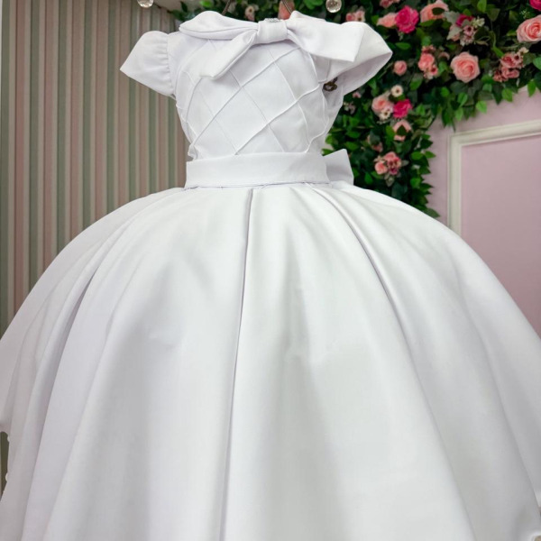 Vestido Bella Child Ravena Branco