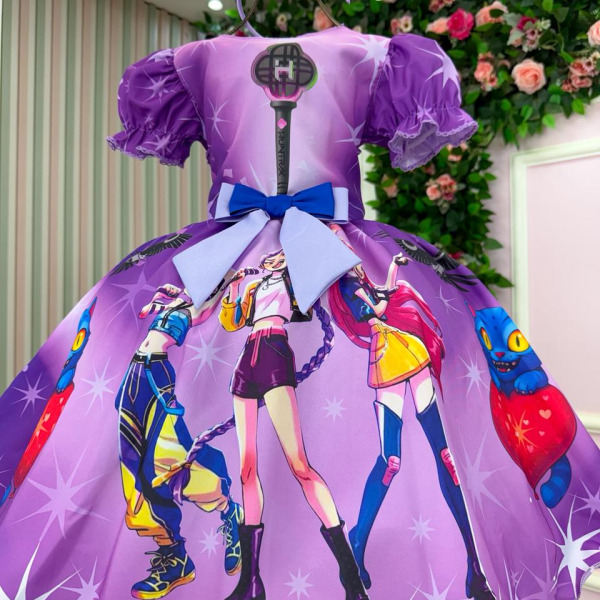 Vestido Tematicos Luxo Guerreiras Musical