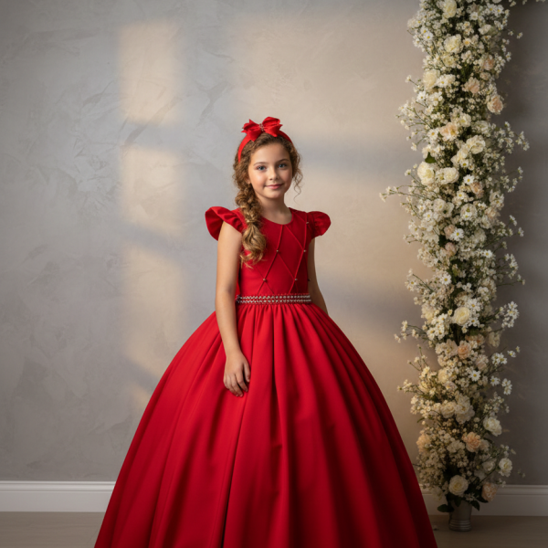 Vestido Ysa Kids Ariane Longo Vermelho