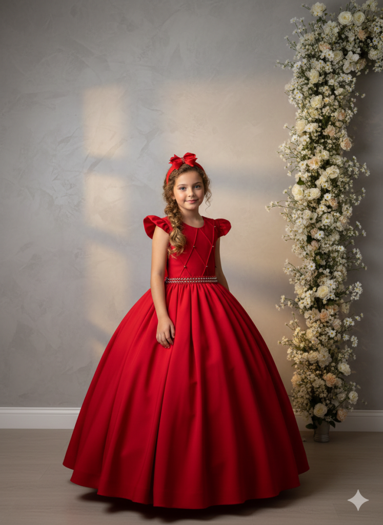 Vestido Ysa Kids Ariane Longo Vermelho
