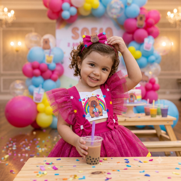 Romper/Vestido Princesa Belli Tematico Capivara
