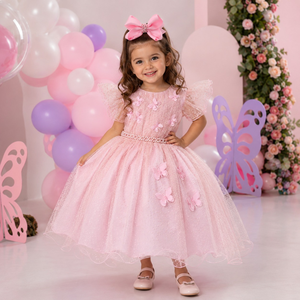Vestido Menina Bonita Maju Rosa