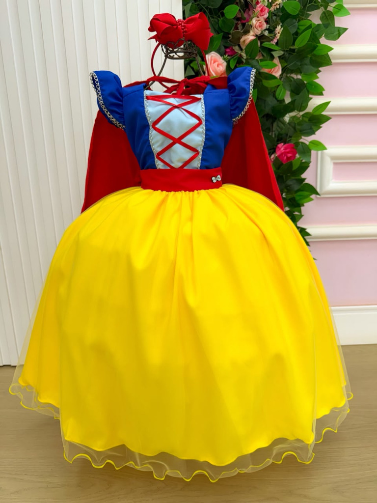 Fantasia/ Vestido Mini Miss Longo Princesa Maça