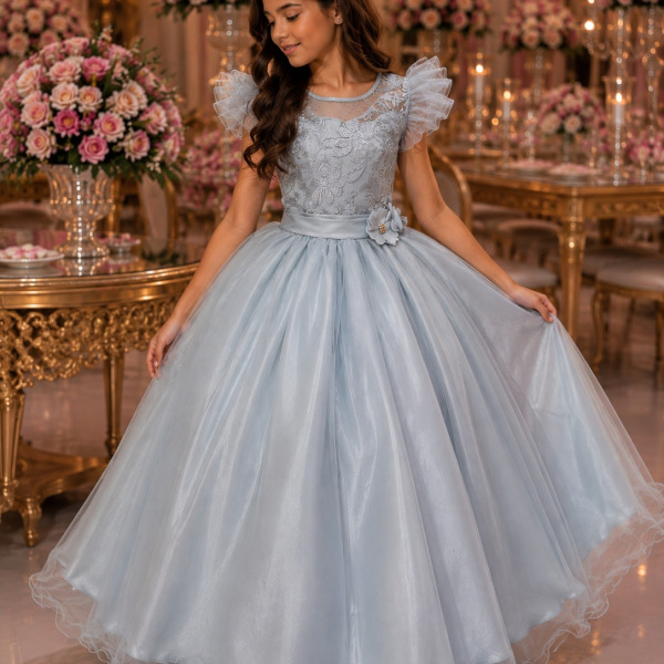 Vestido Mini Miss Longo Suzy Prata