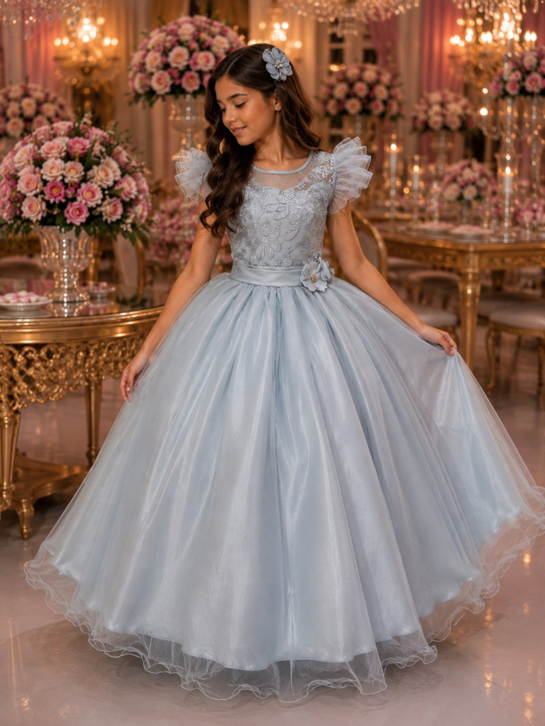 Vestido Mini Miss Longo Suzy Prata