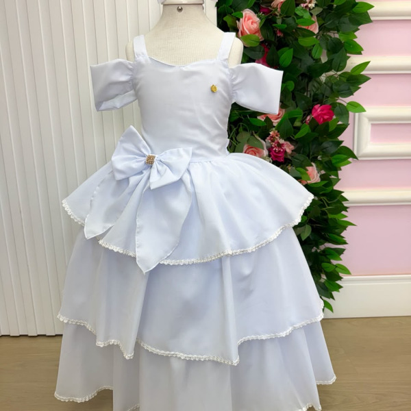 Vestido Banana Club Longo Safira Branco