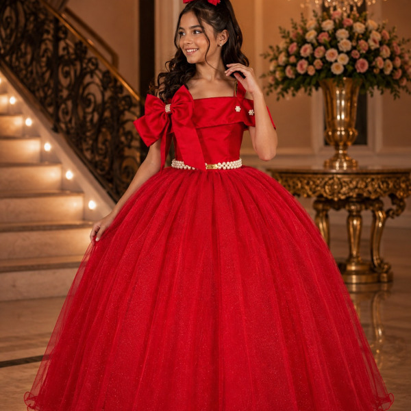 Vestido Banana Club Longo Doce Elegancia Vermelho