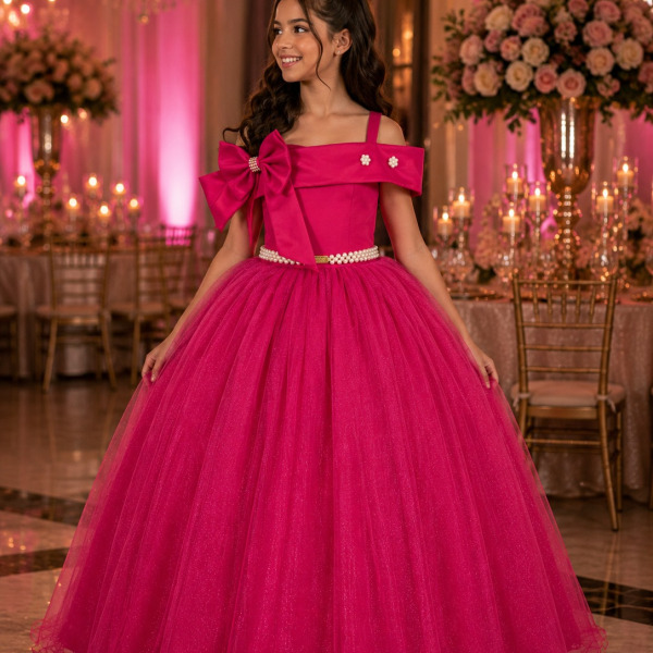 Vestido Banana Club Longo Doce Elegancia Pink