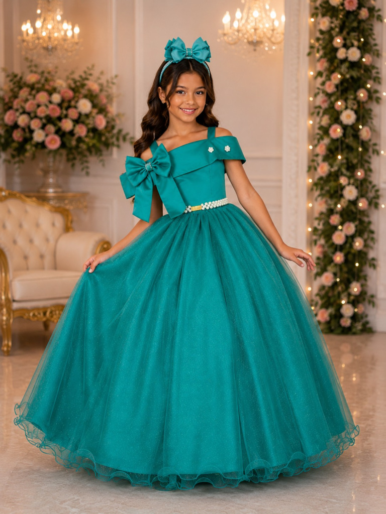 Vestido Banana Club Longo Doce Elegancia Verde Jade